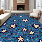 Wavy Star Pattern Rug