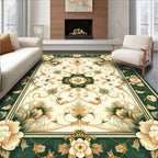 Elegant Floral Scrollwork Rug