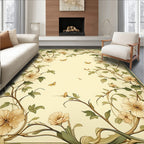 Floral Vines Butterflies Aesthetic Design Rug