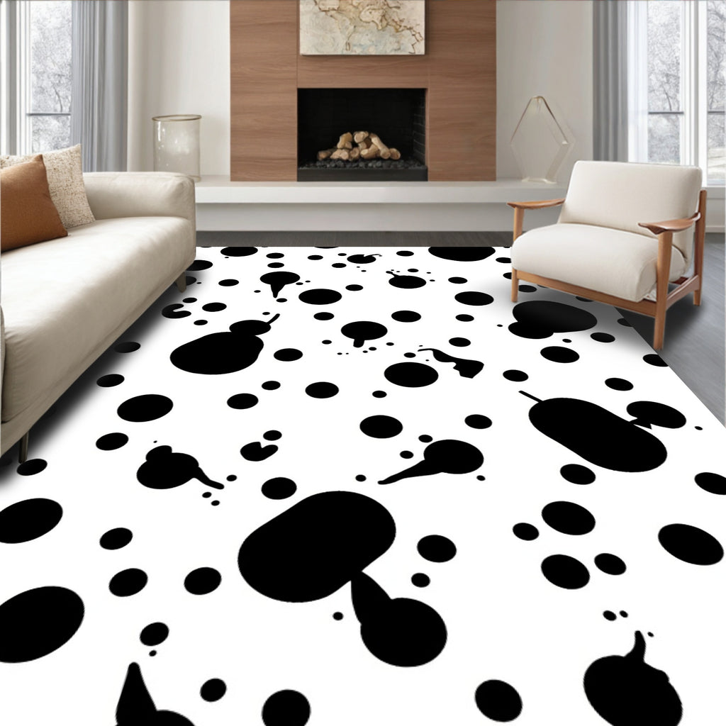 Bold Polka Dot Splash Design Rug