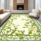 Nature Inspired Floral Vines Pattern Rug