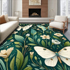 Enchanted Butterfly Garden Print Rug