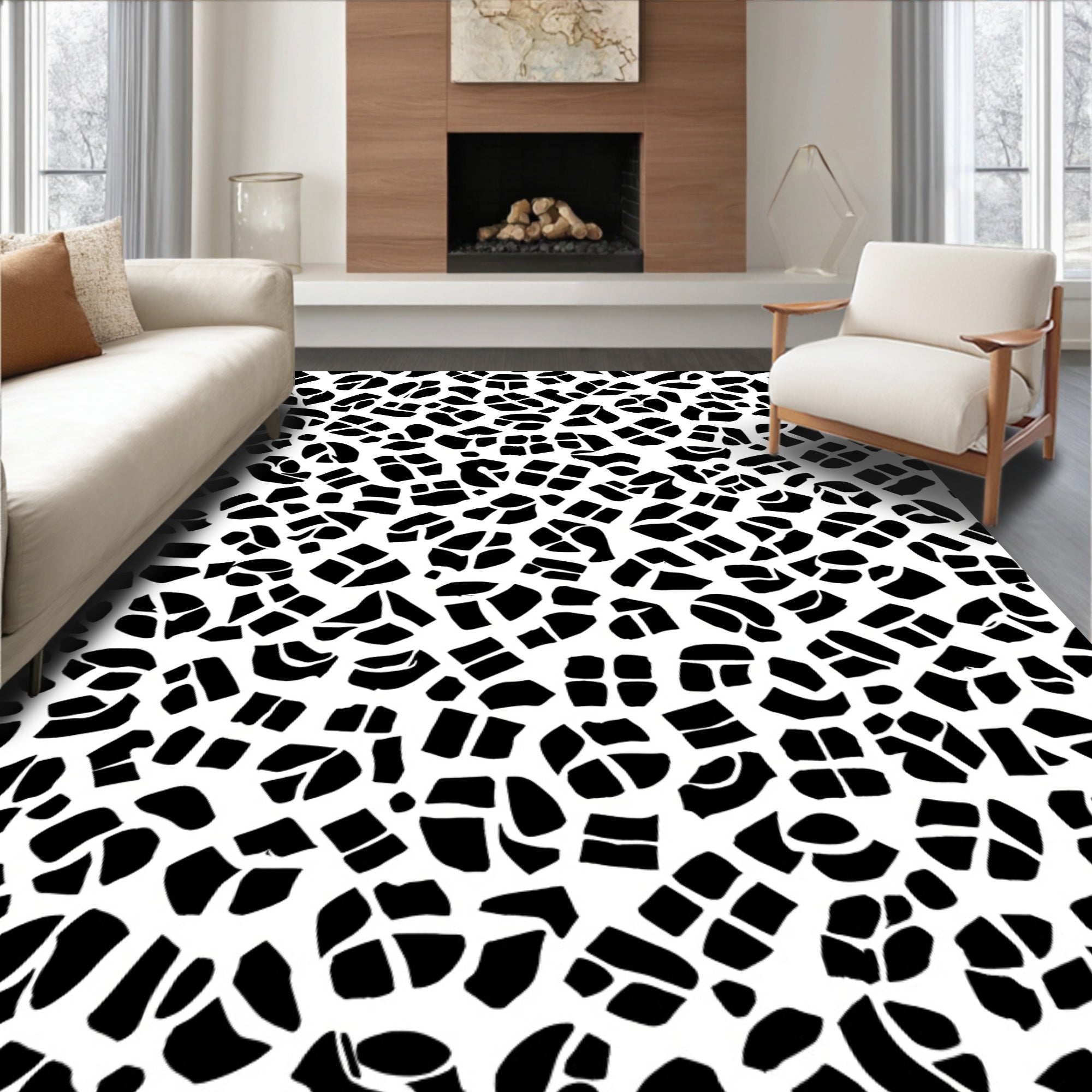 Bold Geometric Abstract Design Rug