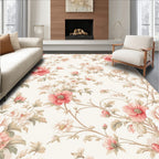 Delicate Floral Vine Pattern Rug