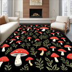 Whimsical Mushroom Pattern Rug