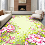 Peony Floral Ribbon Design Rug