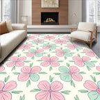 Pastel Floral Pattern Delight Rug
