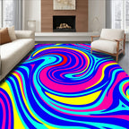 Vibrant Abstract Swirls Pattern Rug