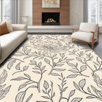 Delicate Floral Scroll Pattern Design Rug