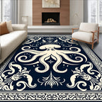 Ornate Octopus Nautical Design Rug