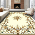 Ornate Floral Scroll Panel Design Rug