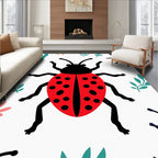 Cute Ladybugs Garden Pattern Rug