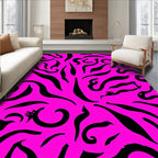 Wild Zebra Print Whimsical Pattern Rug