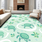 Sea Turtle Aquatic Pattern Design Rug
