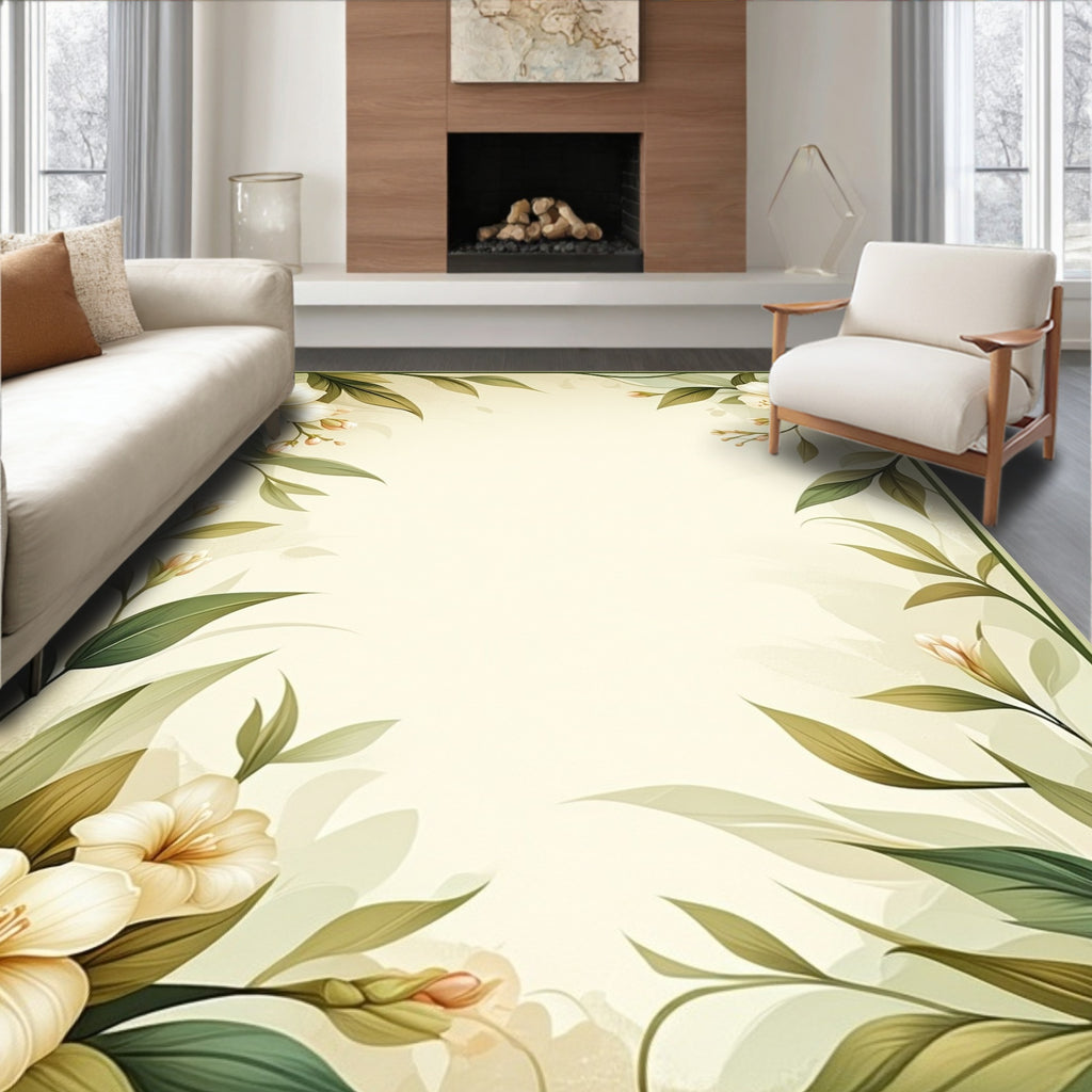 Botanical Floral Vintage Frame Rug