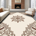 Ornate Sun Corner Motif Rug