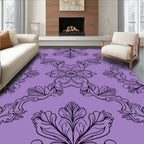 Elegant Floral Swirl Pattern Rug