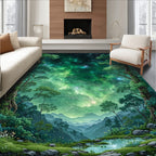 Galactic Forest Dreamscape Rug