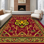 Bold Tiger Floral Regal Design Rug