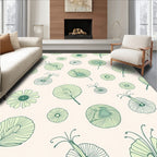 Delicate Floral Swirls Pattern Rug