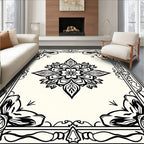 Ornate Floral Medallion Pattern Rug