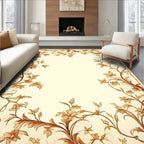 Ornate Floral Vine Border Rug