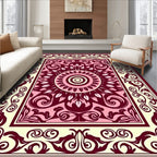 Ornate Floral Scrollwork Pattern Rug