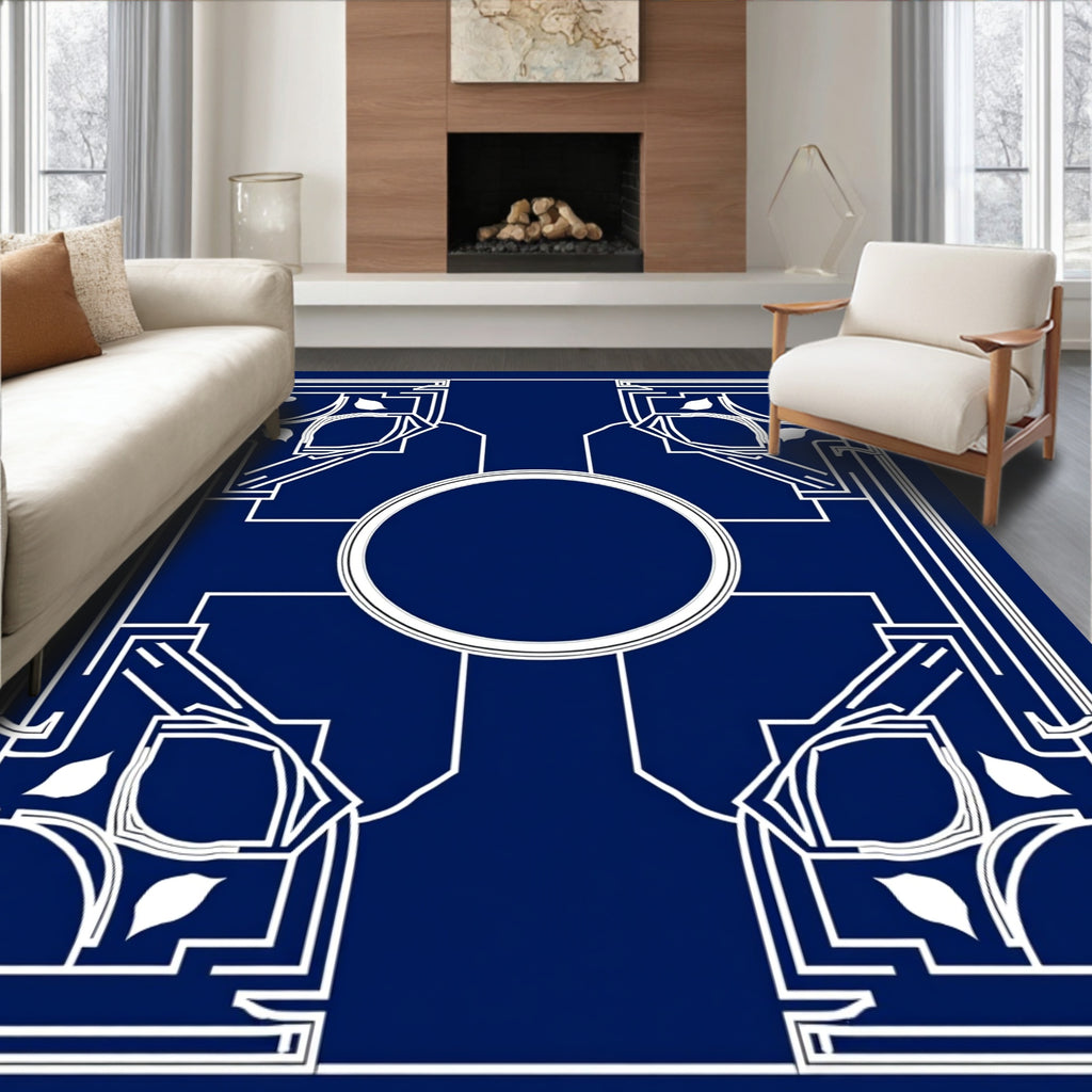 Art Deco Mirror Mandala Graphic Rug