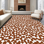 Brown Blotches Abstract Pattern Rug