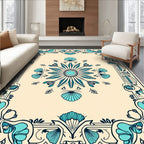 Oceanic Floral Frame Rug