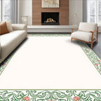 Vintage Floral Swirls Garden Border Rug