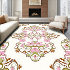 Floral Art Nouveau Pink Ornament Rug