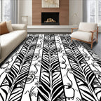 Abstract Organic Stripe Pattern Rug