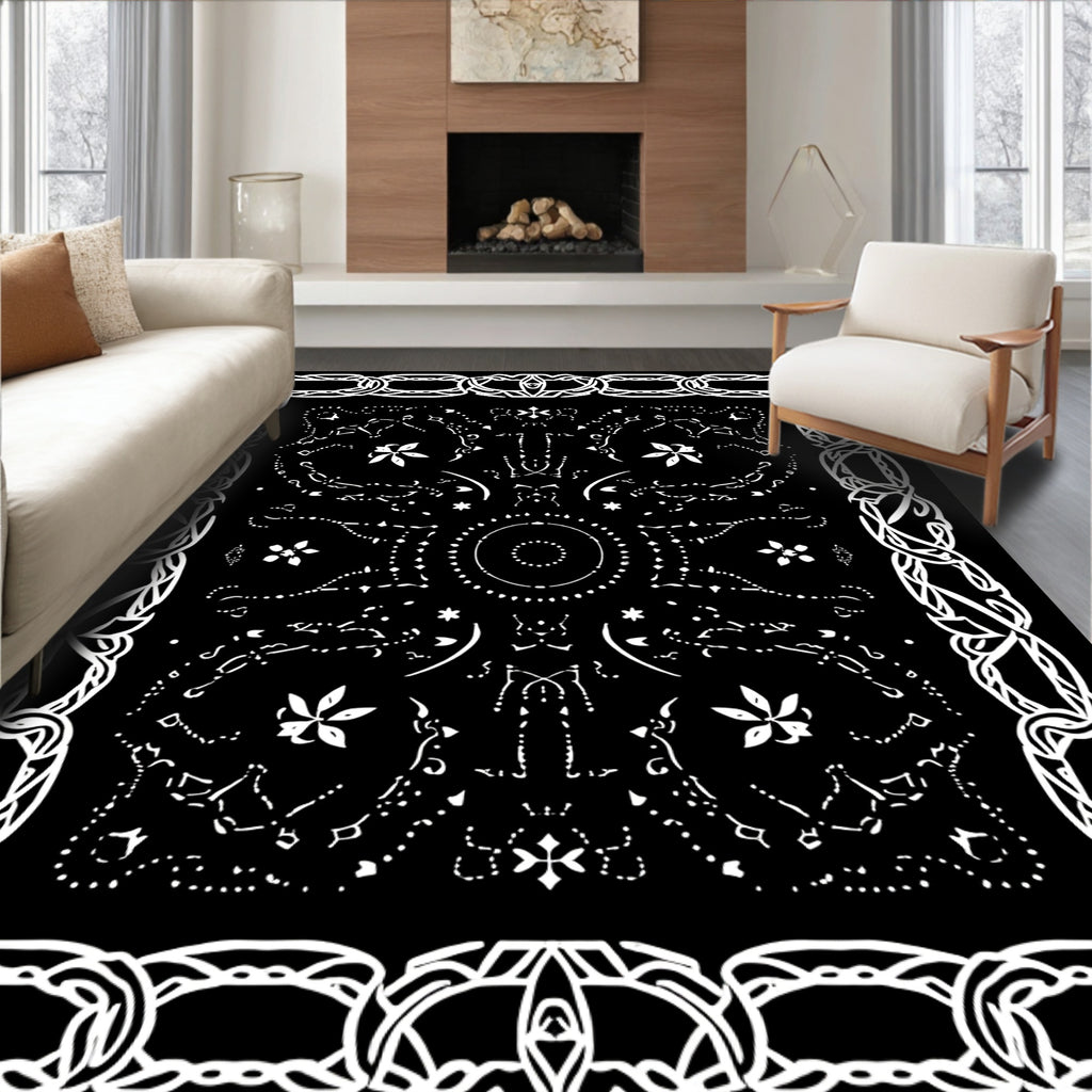Ornate Abstract Celestial Inspired Design Rug