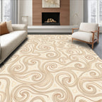 Curving Lines Triangles Pattern Rug