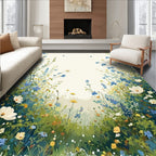 Wildflower Meadow Vibrant Garden Design Rug