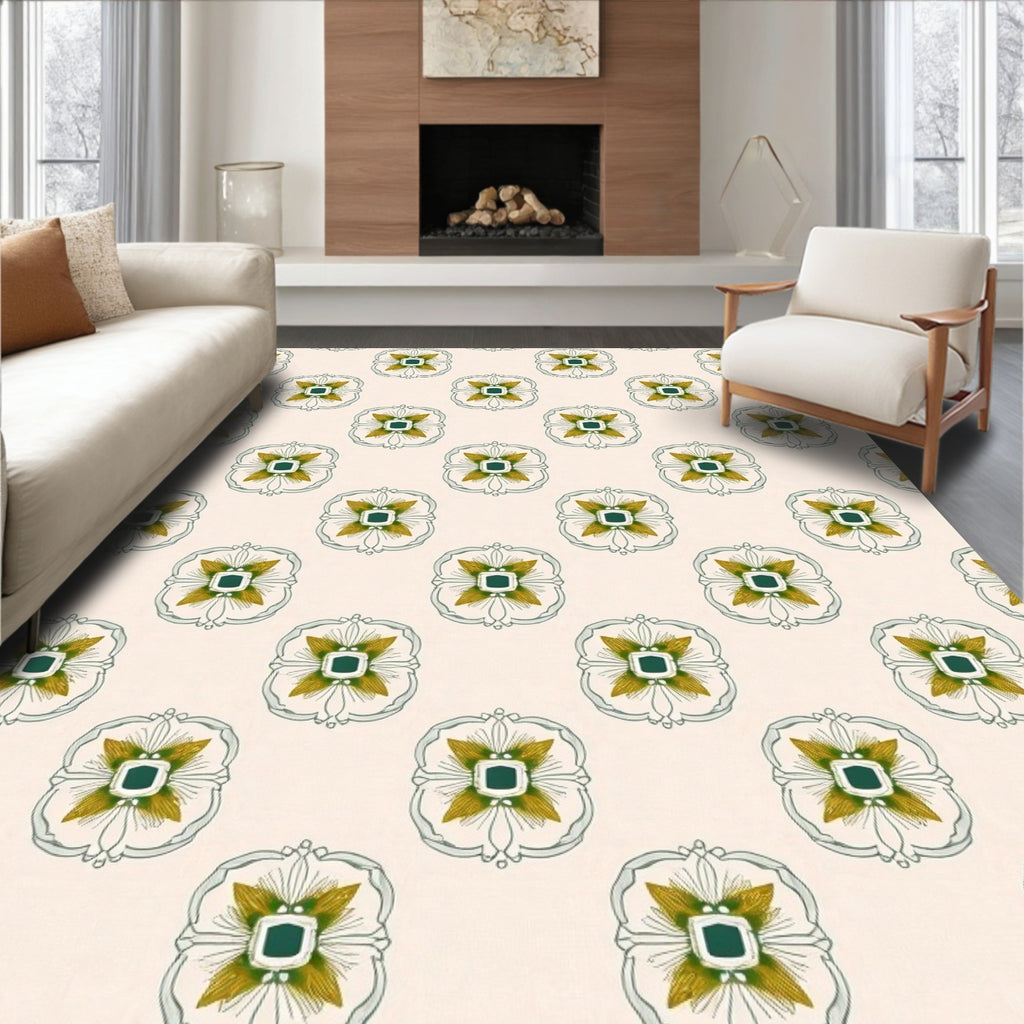 Floral Medallion Pattern Rug