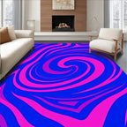 Vibrant Electric Swirl Nebula Rug
