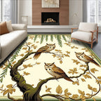 Nature Scene Owl Pattern Rug