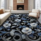 Intricate Floral Scrollwork Pattern Rug