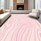 Soft Pink Swirl Pattern Rug