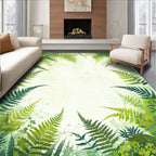 Lush Fern Forest Pattern Rug