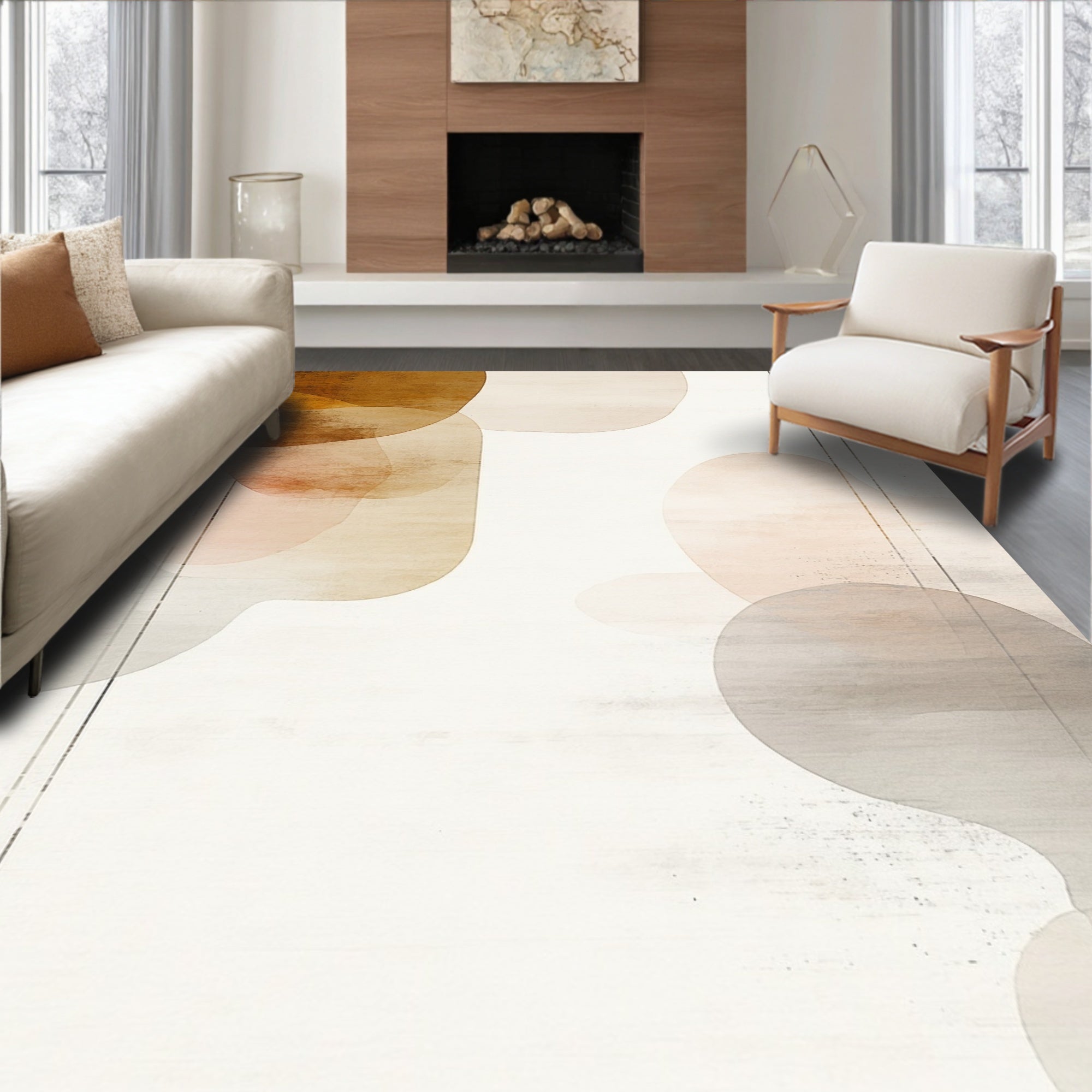 Abstract Organic Water Wash Rug