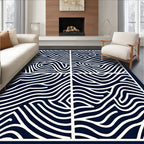 Abstract Wave Pattern Design Rug