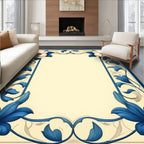Elegant Floral Swirl Pattern Rug