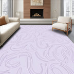Flowing Lilac Abstract Organic Design Rug