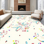 Abstract Colorful Confetti Celebration Rug