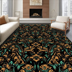Intricate Floral Symmetry Pattern Rug
