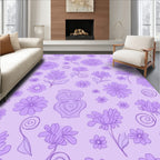 Liliac Floral Swirls Pattern Rug