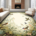 Birds and Blossoms Garden Design Rug